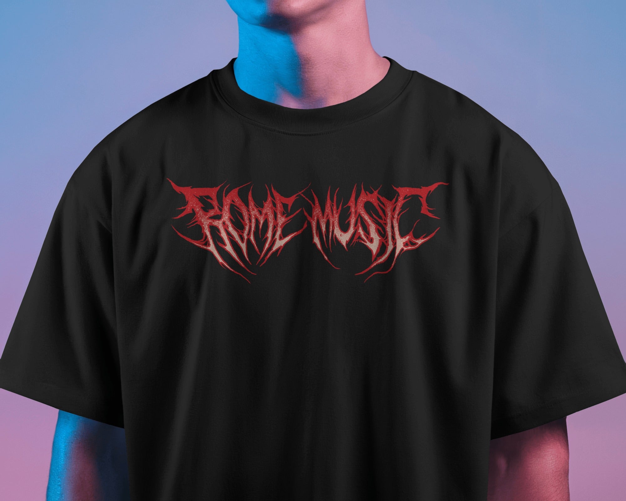 Rome Music Font Logo Tee