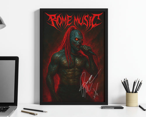 Autographed Rome Music "Executioner Mask" poster🔥