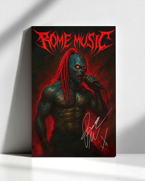 Autographed Rome Music "Executioner Mask" poster🔥
