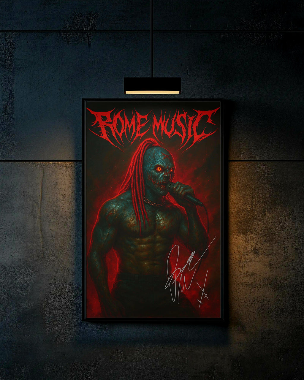 Autographed Rome Music "Executioner Mask" poster🔥